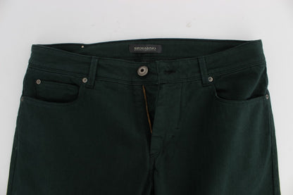Ermanno Scervino grønne jeans i bomuld med lige ben
