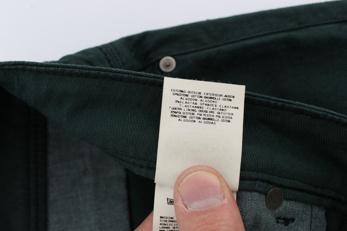 Ermanno Scervino grønne jeans i bomuld med lige ben