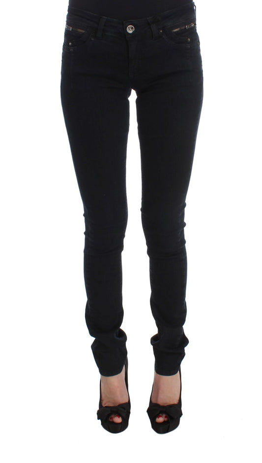 Sorte slim fit denimjeans i bomuld fra CoSTUME NATIONAL C’N’C