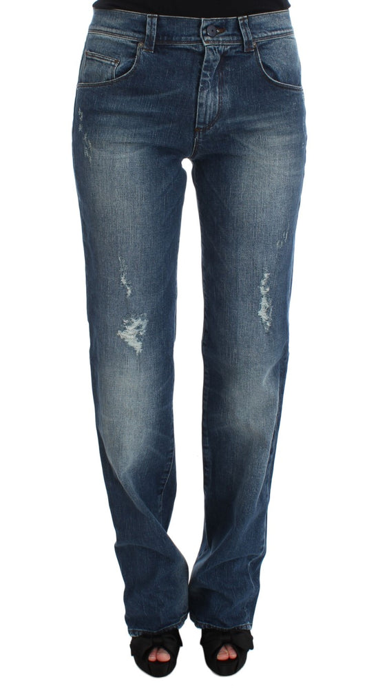 Ermanno Scervino blå jeans i bomuldsblanding med slim fit