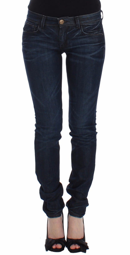 Mørkeblå Ermanno Scervino skinny jeans i bomuld og elastan