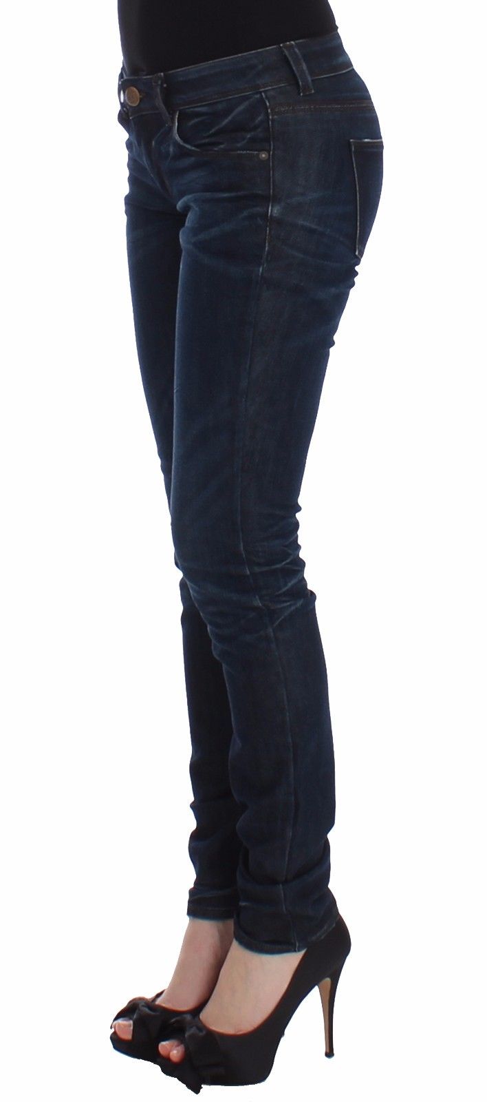 Mørkeblå Ermanno Scervino skinny jeans i bomuld og elastan