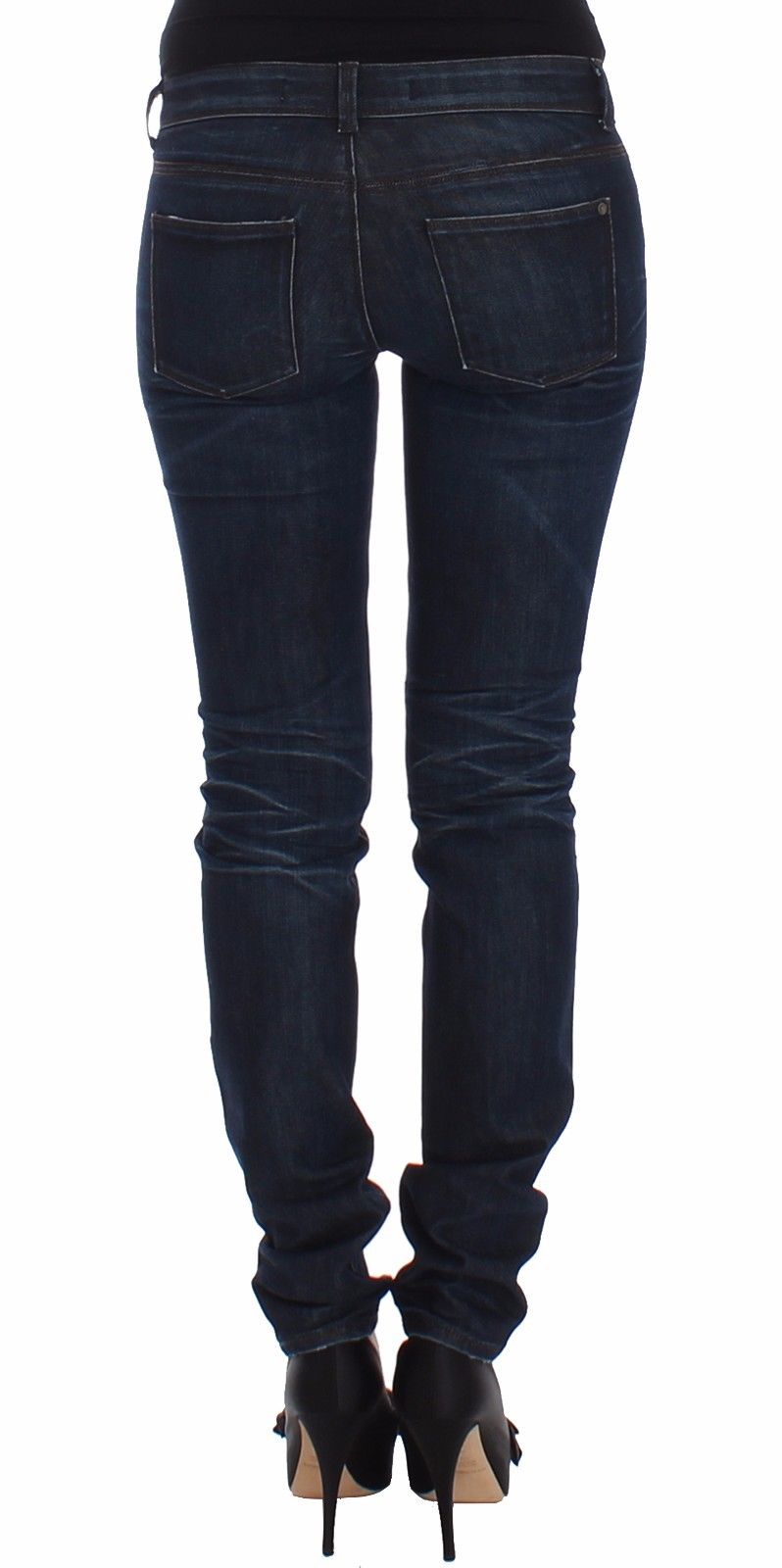 Mørkeblå Ermanno Scervino skinny jeans i bomuld og elastan