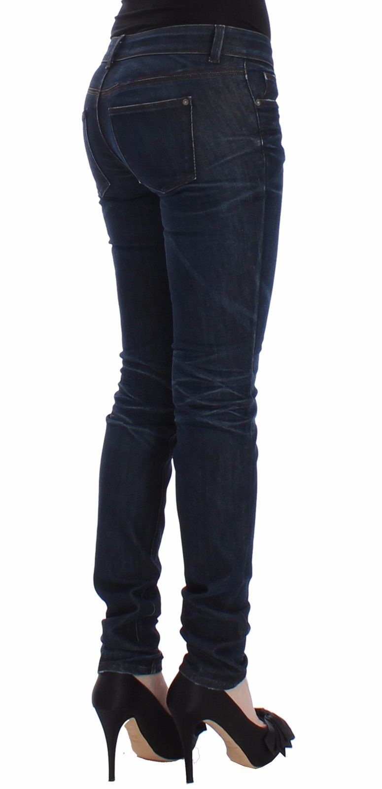 Mørkeblå Ermanno Scervino skinny jeans i bomuld og elastan