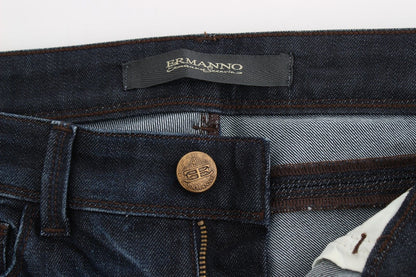 Mørkeblå Ermanno Scervino skinny jeans i bomuld og elastan