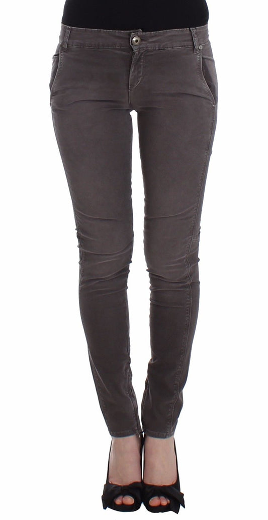 Grå Ermanno Scervino skinny jeans i bomuld med stretch