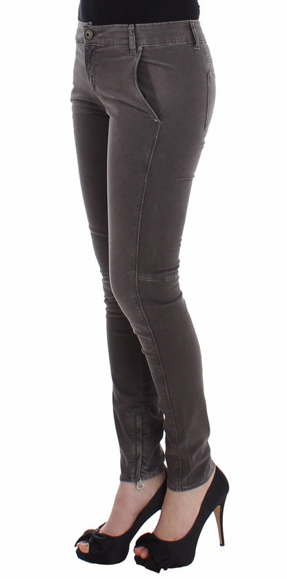Grå Ermanno Scervino skinny jeans i bomuld med stretch