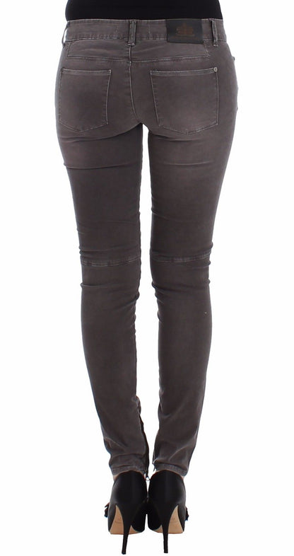 Grå Ermanno Scervino skinny jeans i bomuld med stretch