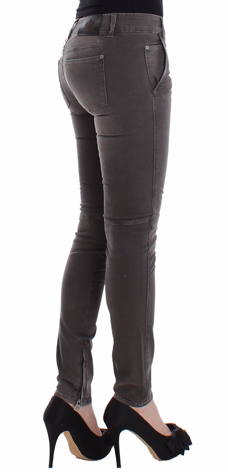 Grå Ermanno Scervino skinny jeans i bomuld med stretch