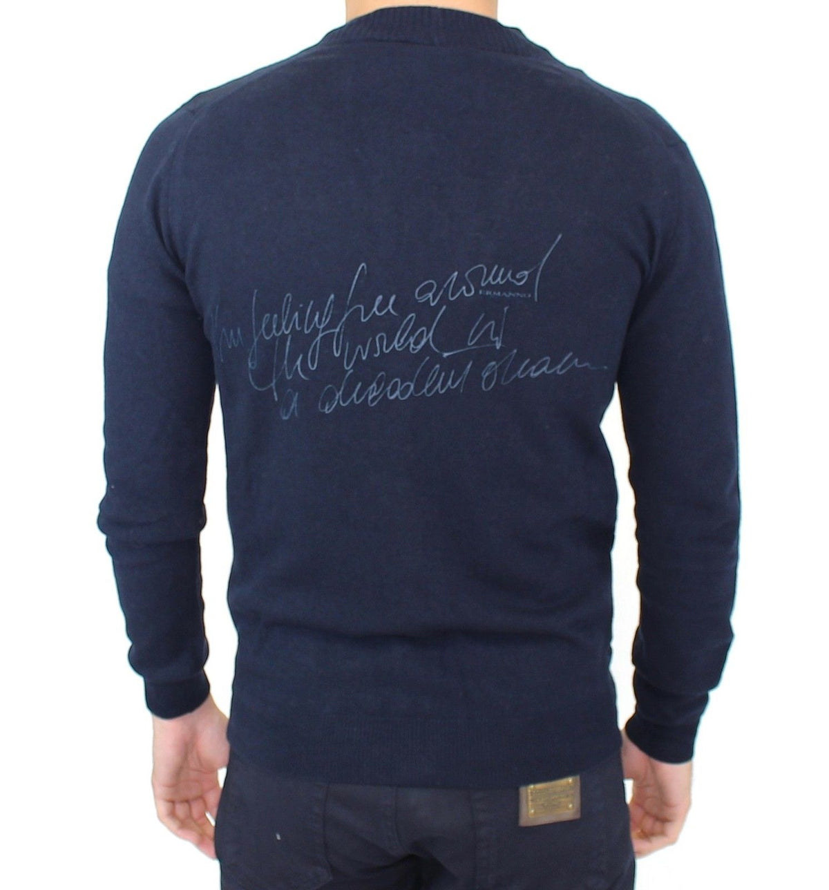 Blå Ermanno Scervino cardigan i uld og kashmir