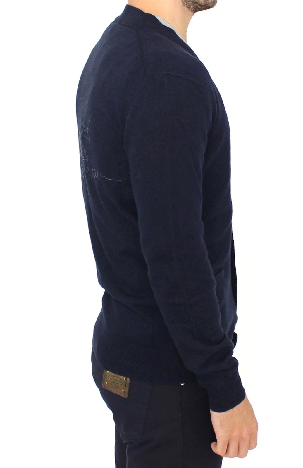Blå Ermanno Scervino cardigan i uld og kashmir