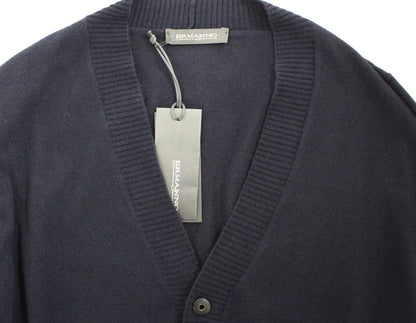 Blå Ermanno Scervino cardigan i uld og kashmir