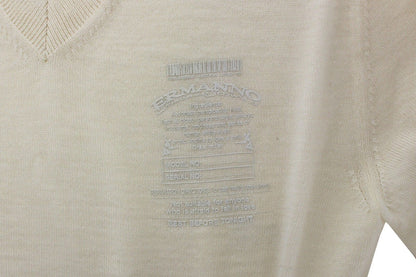 Offwhite Ermanno Scervino V-hals pullover i uldblanding