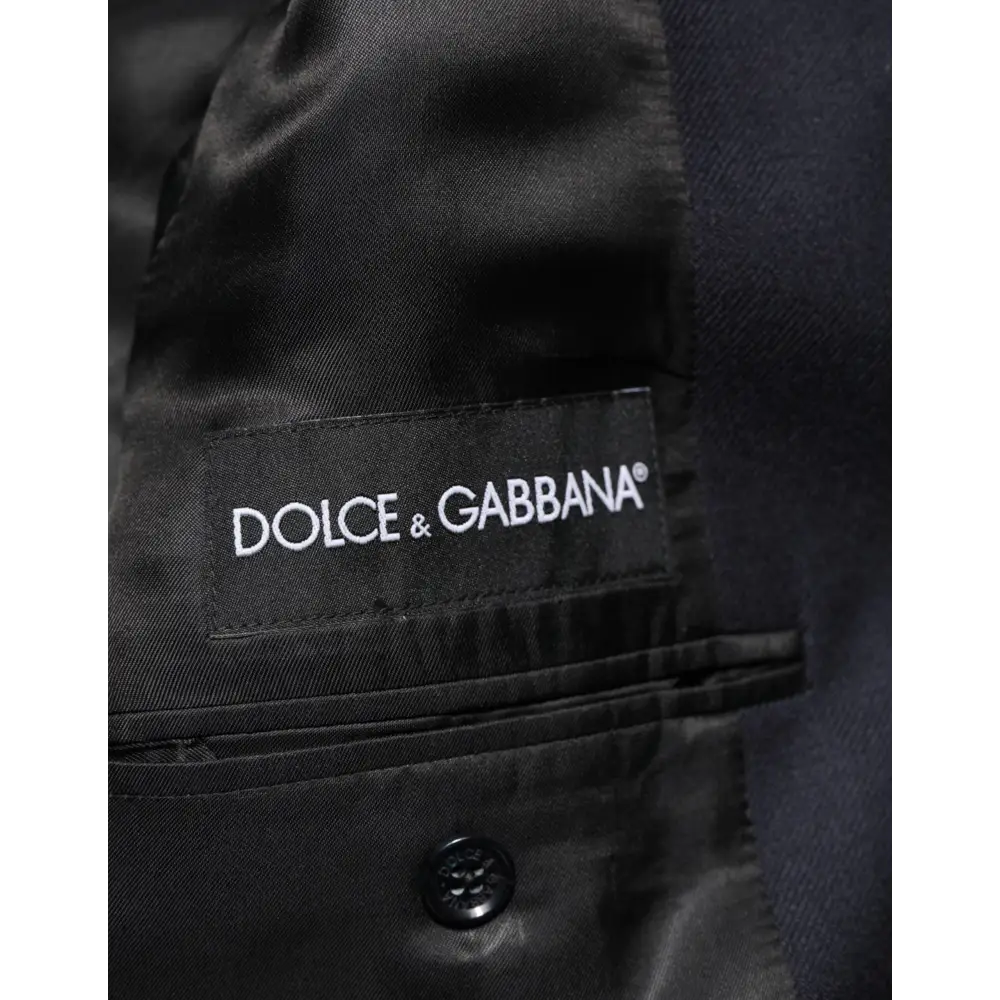 Dolce & Gabbana etiket sort mørkeblå uld jakke interiør