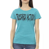 Trussardi Action Light Blue Cotton Women T-Shirt