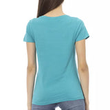 Trussardi Action Light Blue Cotton Women T-Shirt