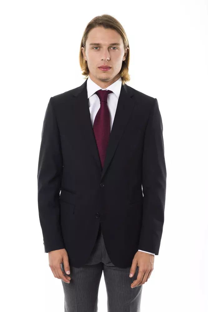 Sort Uominitaliani blazer i uld