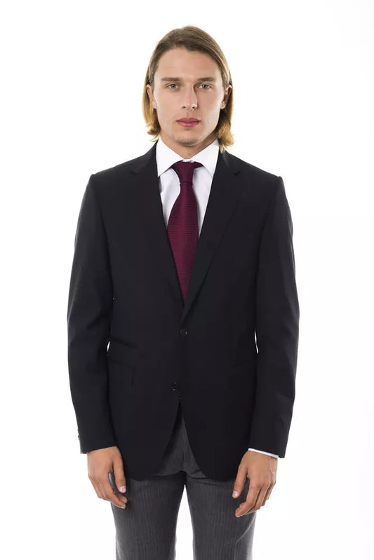 Sort Uominitaliani blazer i uld