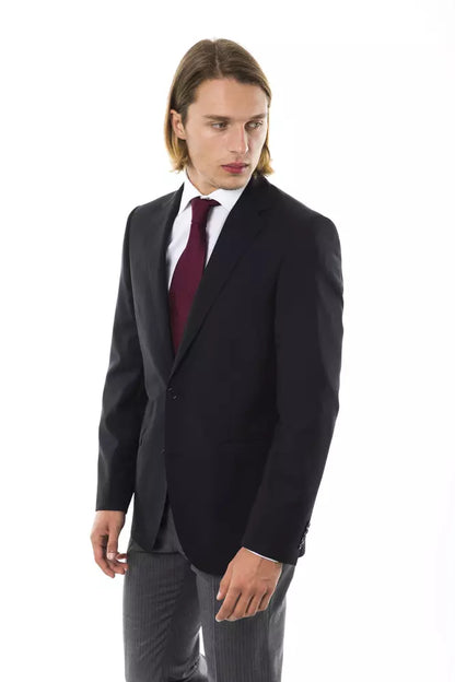 Sort Uominitaliani blazer i uld