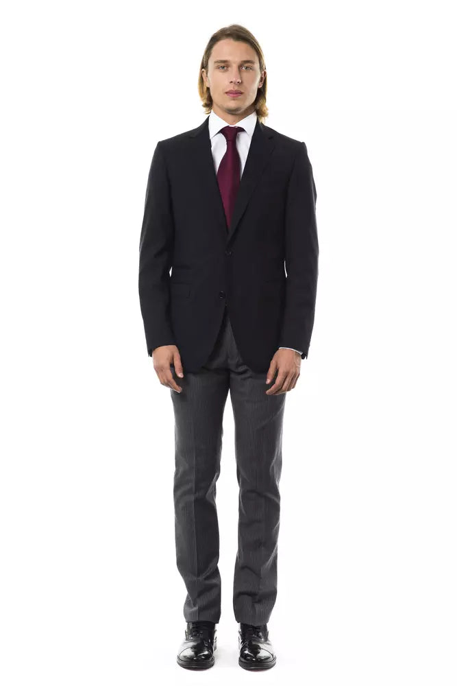 Sort Uominitaliani blazer i uld