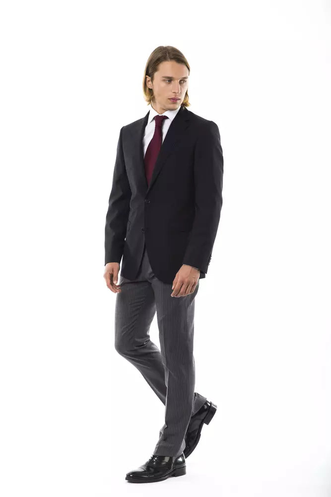 Sort Uominitaliani blazer i uld