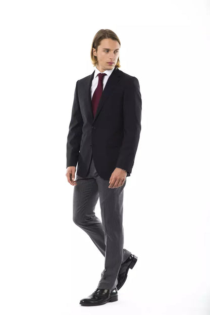 Sort Uominitaliani blazer i uld