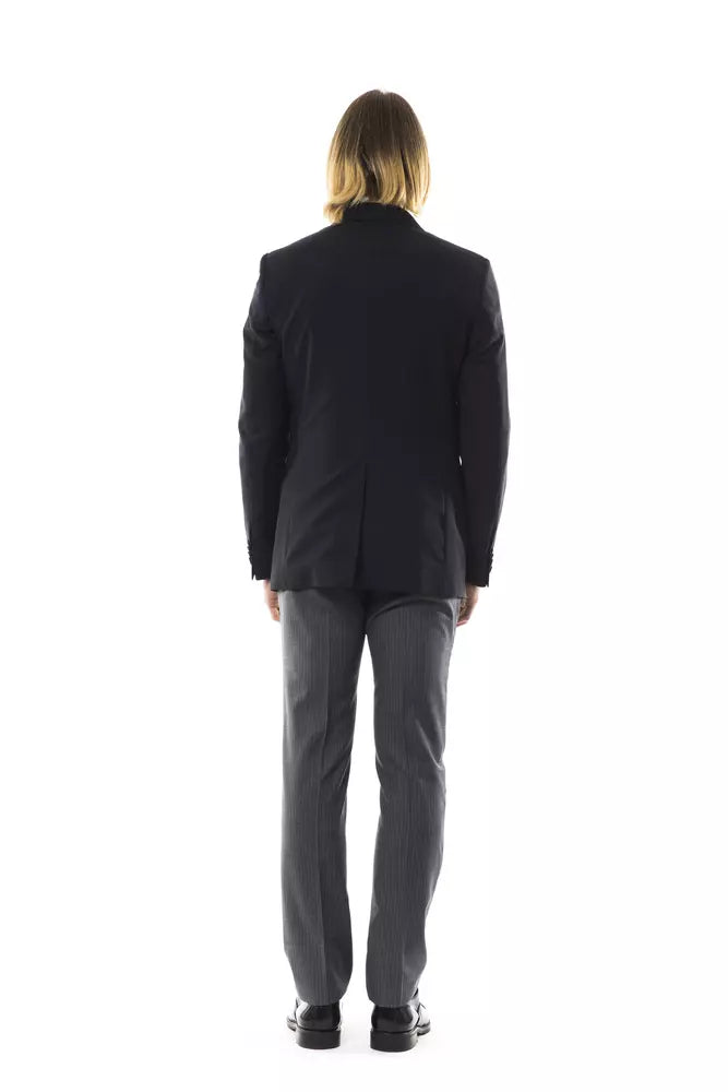 Sort Uominitaliani blazer i uld