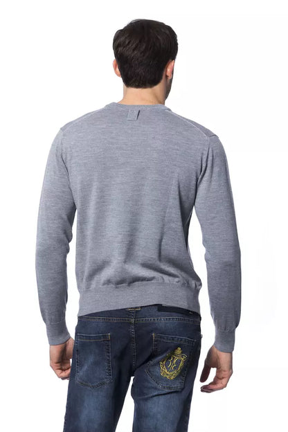 Grå Billionaire Italian Couture herresweater i merinould