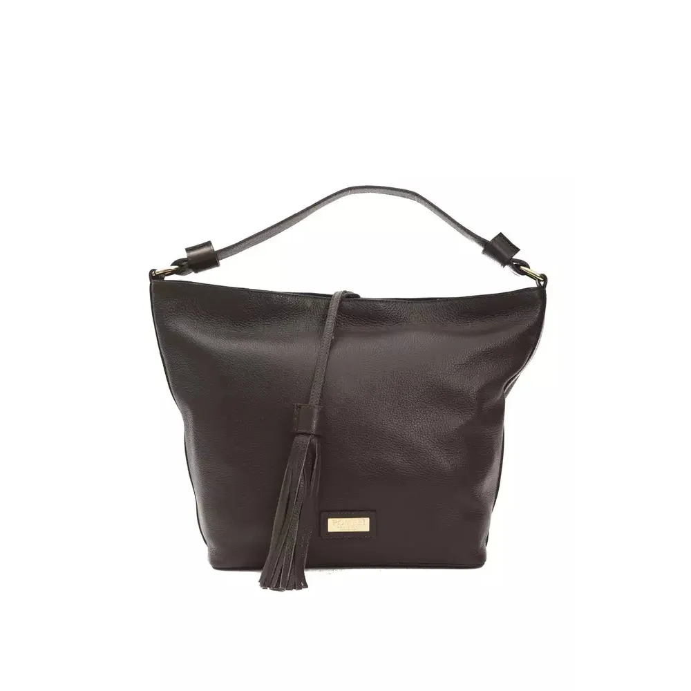 Pompei Donatella Brown Leather Women Shoulder Bag