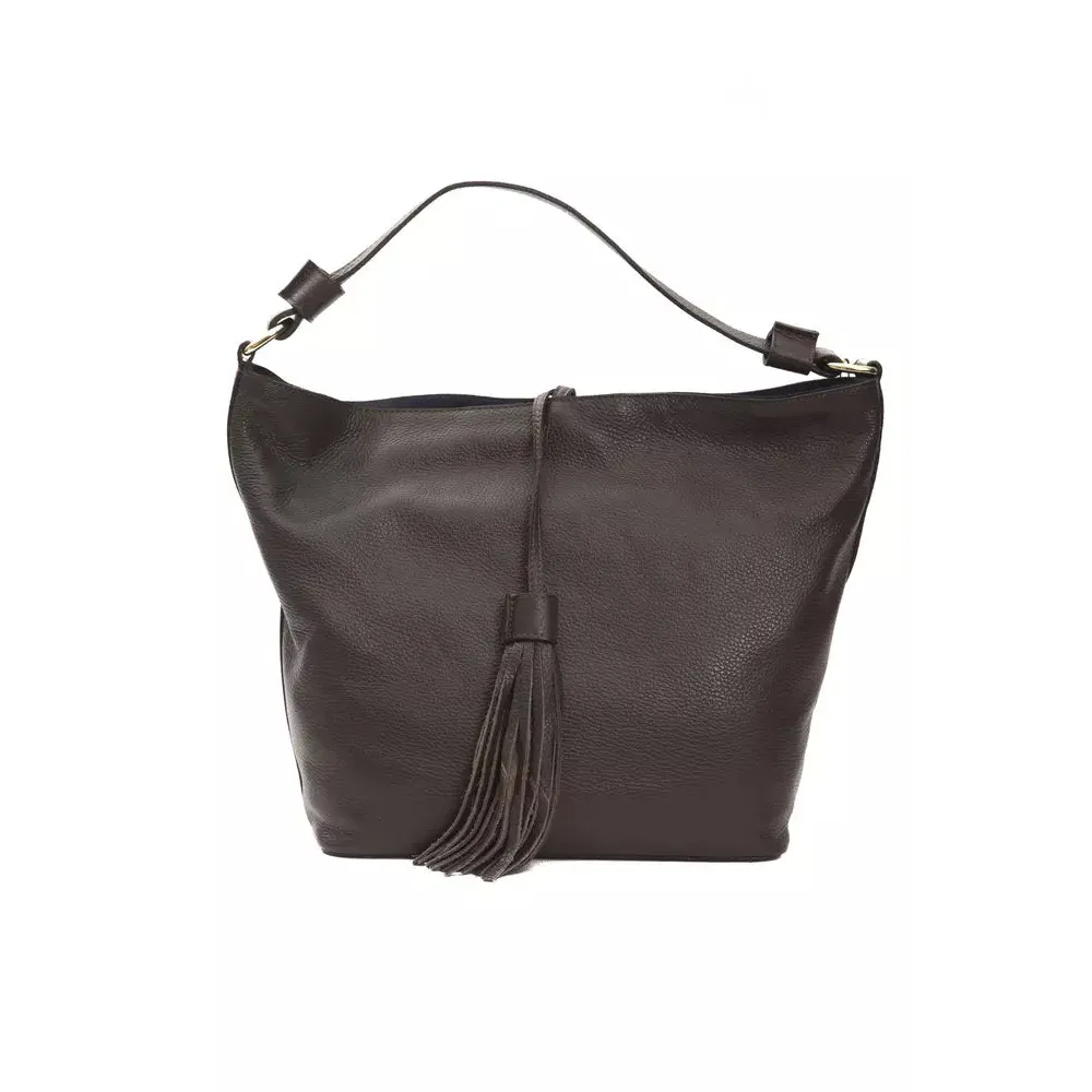 Pompei Donatella Brown Leather Women Shoulder Bag