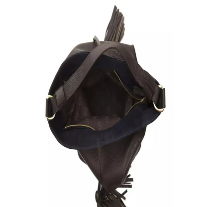 Pompei Donatella Brown Leather Women Shoulder Bag