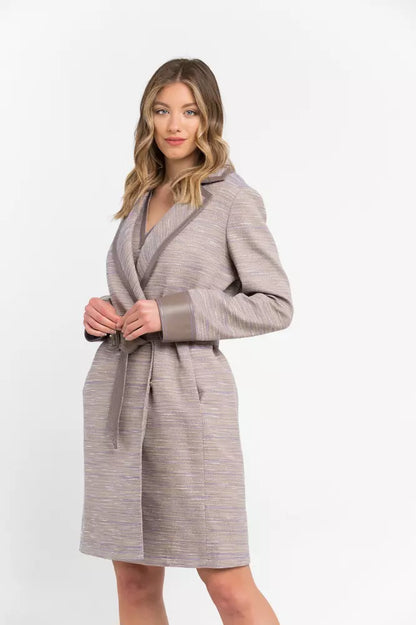Beige Trussardi frakke i bomuld og polyester