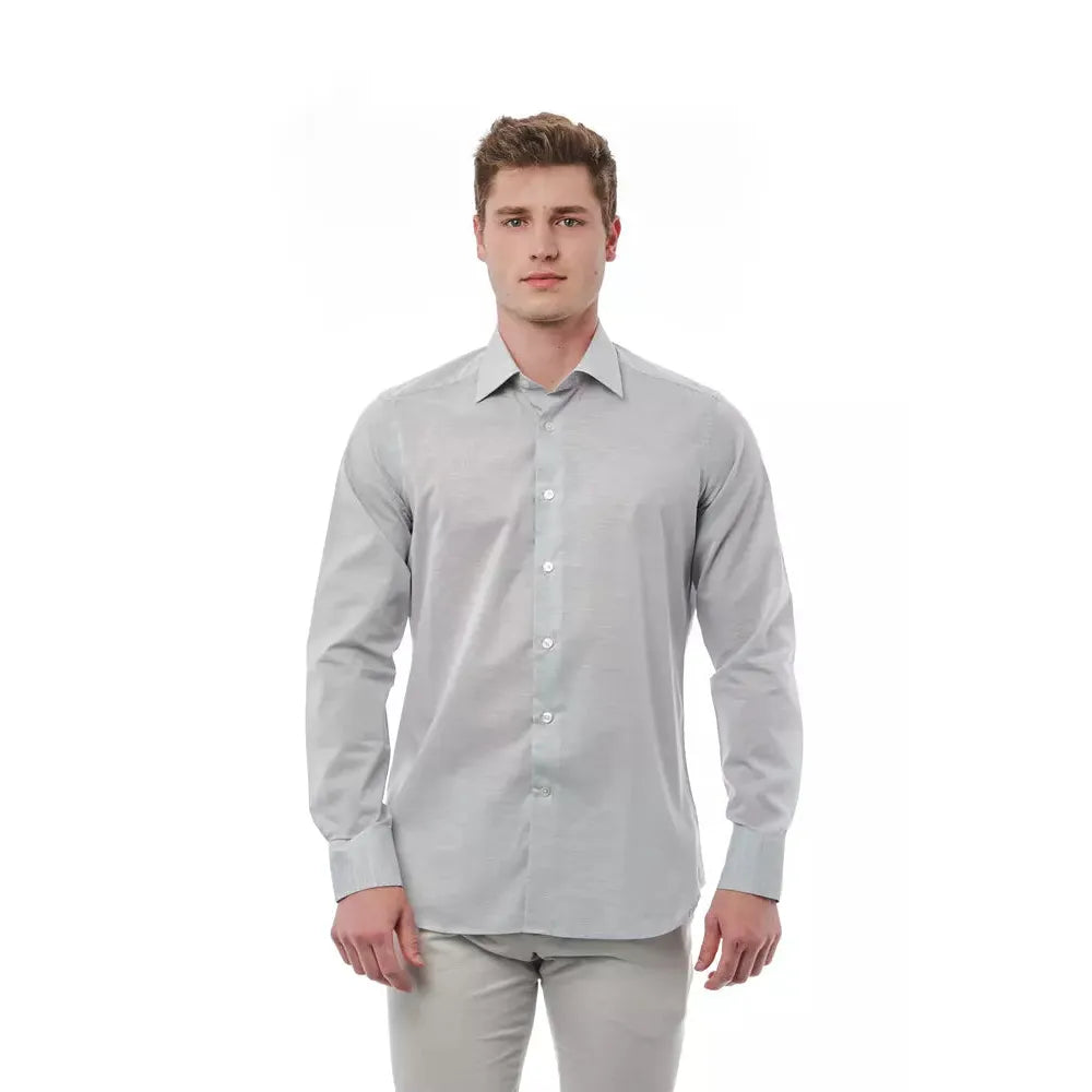Bagutta Gray Cotton Men Shirt