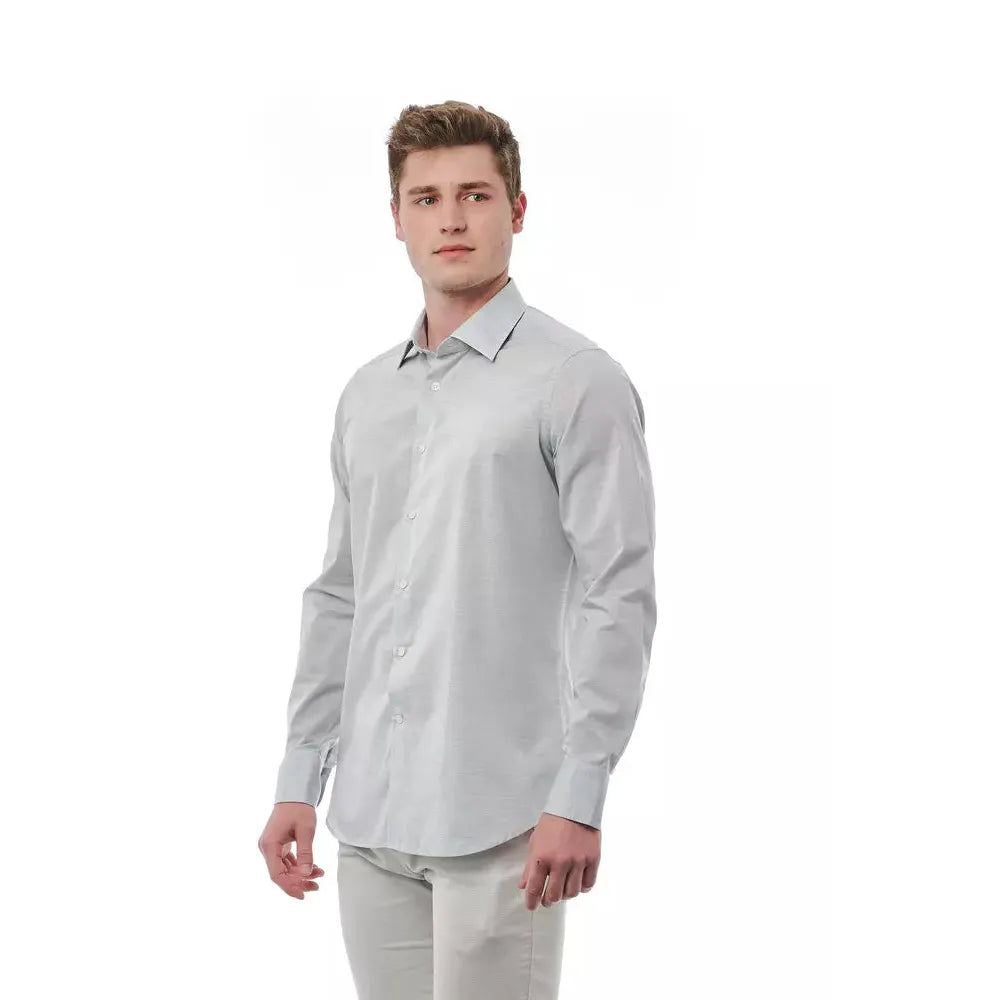 Bagutta Gray Cotton Men Shirt