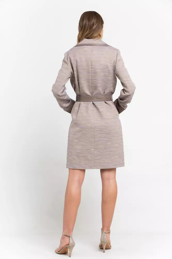 Beige Trussardi frakke i bomuld og polyester