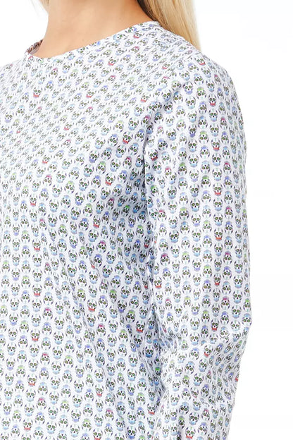 Bagutta bluse med Skull Fantasy-print til kvinder – hvid