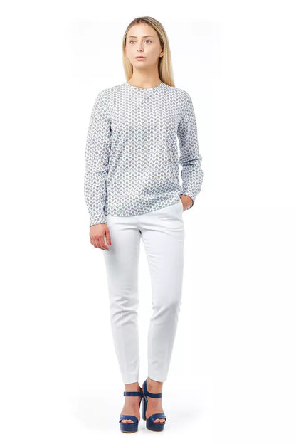 Bagutta bluse med Skull Fantasy-print til kvinder – hvid