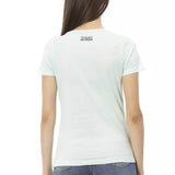 Trussardi Action Light Blue Cotton Women T-Shirt