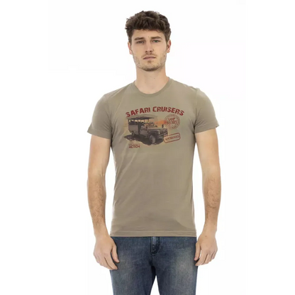 Trussardi Action Green Cotton Men T-Shirt