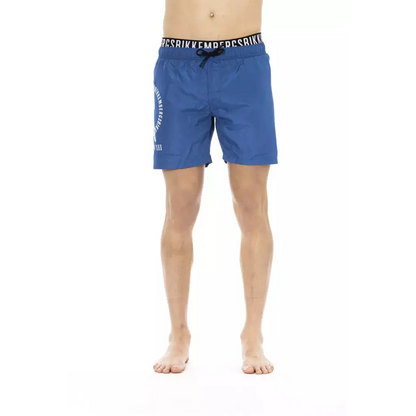 Bikkembergs Blue Polyester Men Swim Short