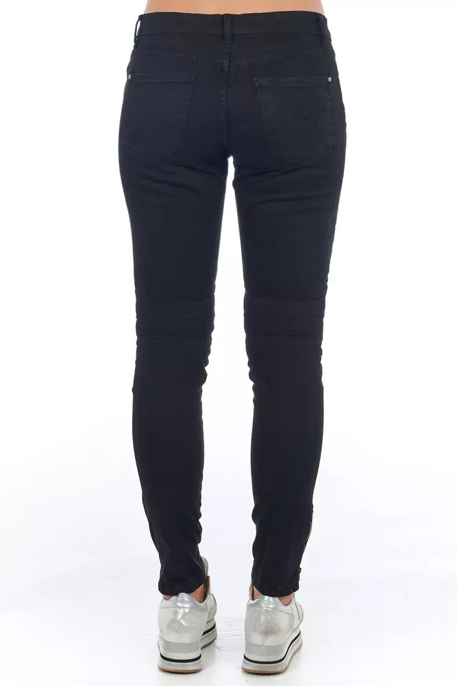 Frankie Morello bikerjeans i bomuldsblanding – sort