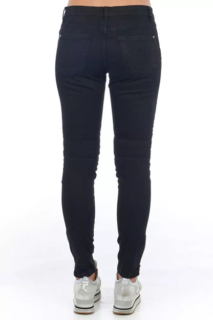 Frankie Morello bikerjeans i bomuldsblanding – sort
