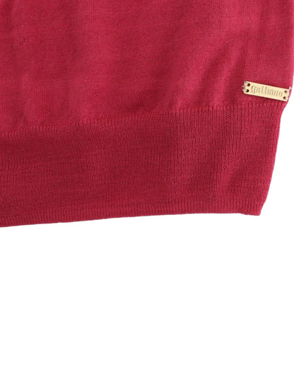 John Galliano pink striktop i uld