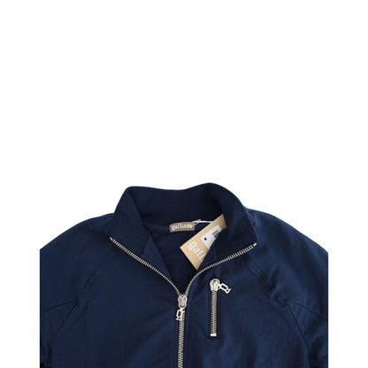 John Galliano Blue zip cotton cardigan