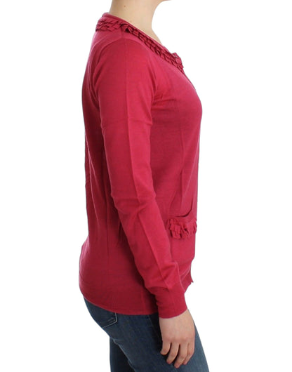 John Galliano pink cardigan i uld