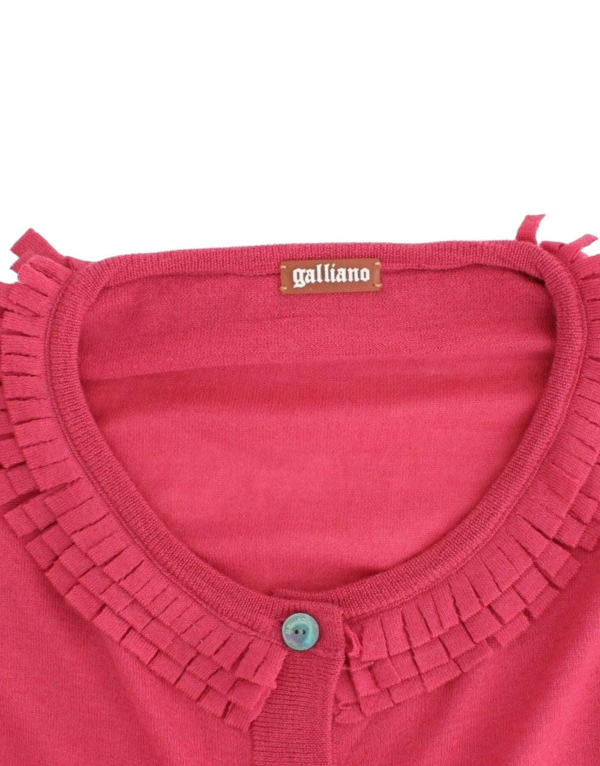 John Galliano pink cardigan i uld