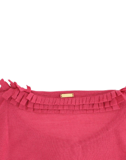 John Galliano pink cardigan i uld
