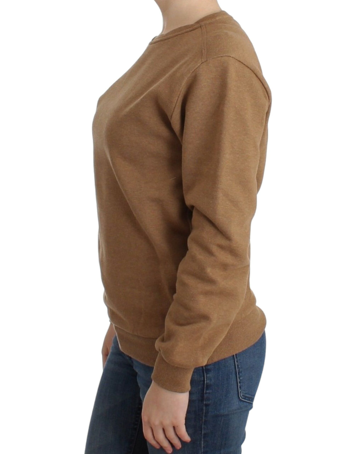 Brun John Galliano crewneck sweater i bomuld