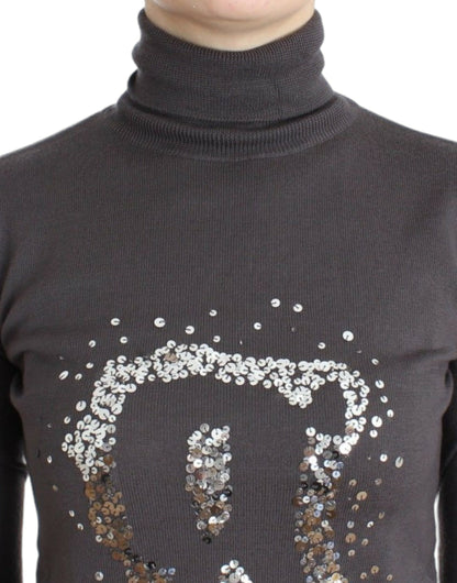 John Galliano Brown turtleneck cotton sweater