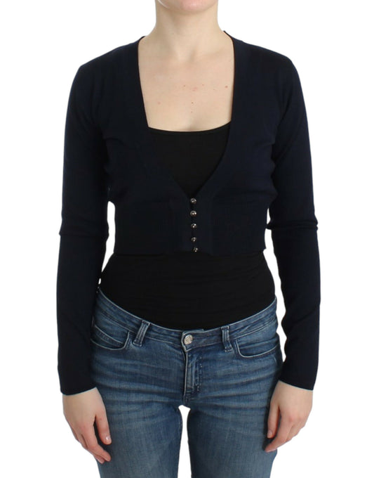 Sort Class Roberto Cavalli cropped cardigan i jomfruuld
